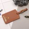 Personalized Luggage Tag With Name & Charm - Tan