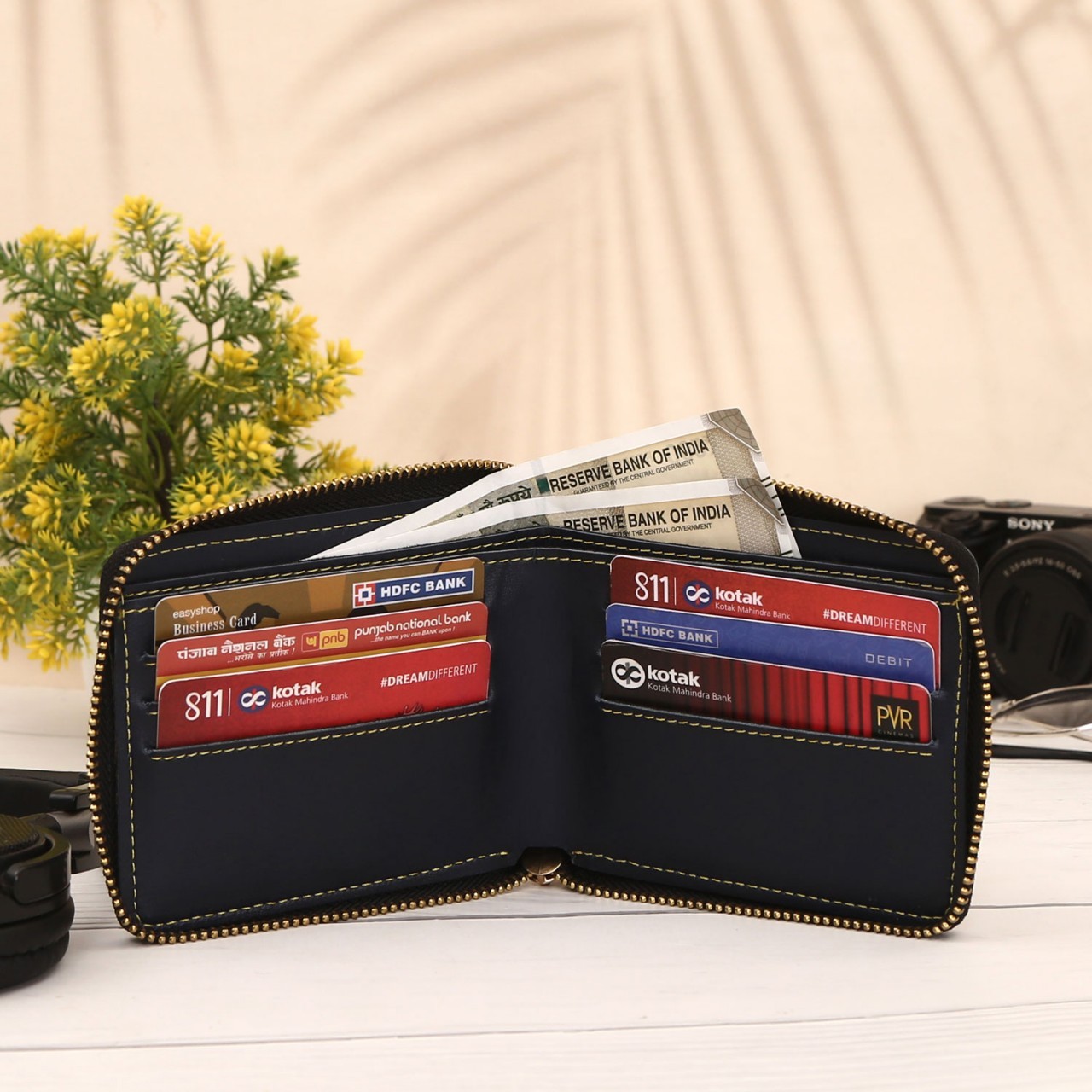 Personalized Unisex Wallet With Name & Charm