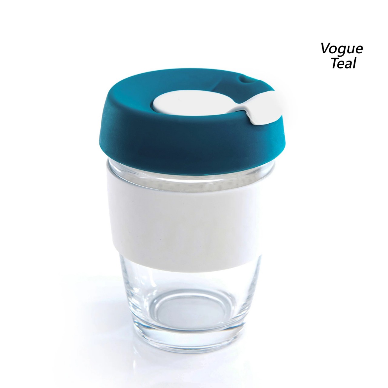 Borosilicate Glass Brew Cup With Silicone Grip & Lid