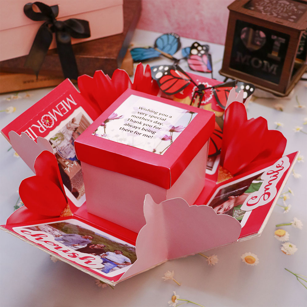 Buy Gifts for mum, Photo box, Explosion Box, Small Gift Box, Surprise Box,  Picture Box, Memory Box, Anniversary Gifts for Parents Online at  desertcartINDIA