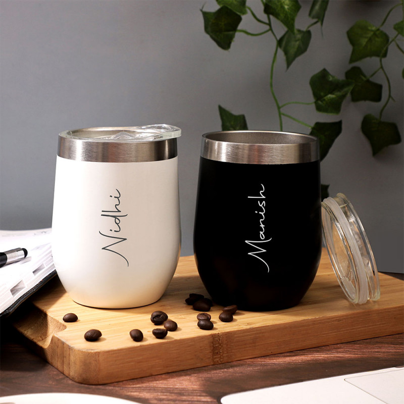 Vacuum Insulated Hot And Cold Coffee Mug (Pack Of 2)