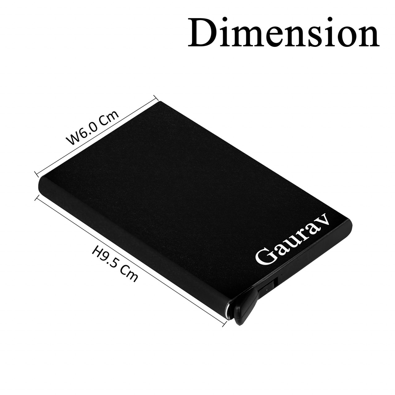 Personalized RFID Protected Metal Card Holder