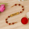 Personalized Rudraksh Chain Rakhi With Name