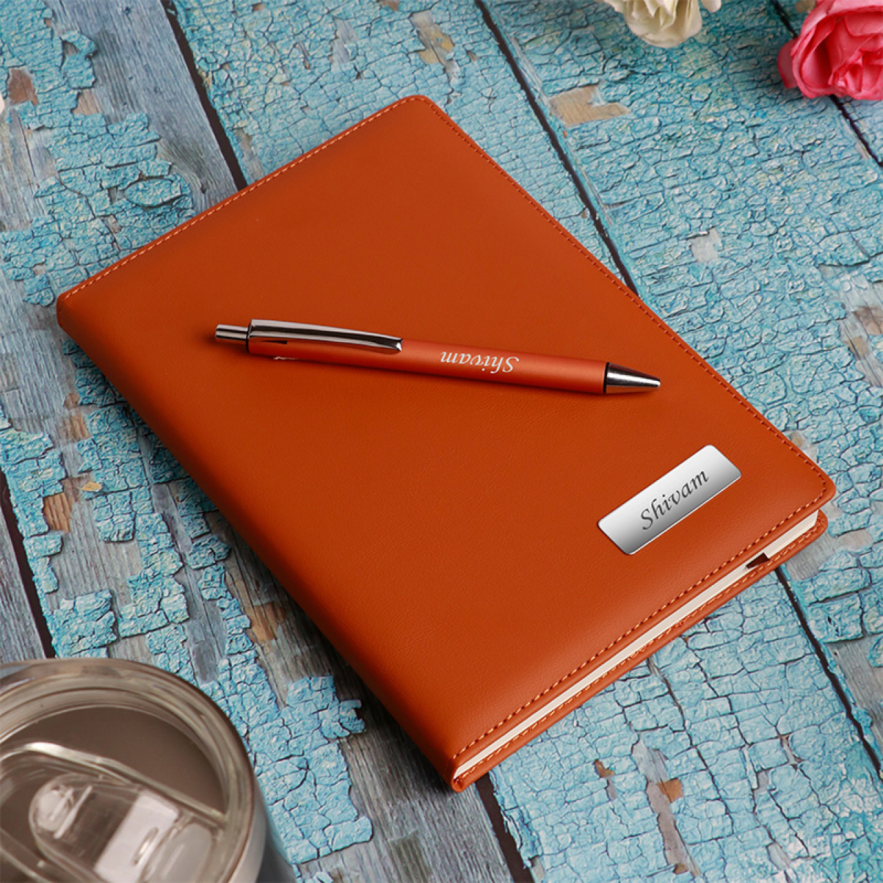 Personalized Solid Diary & Pen Gift Set