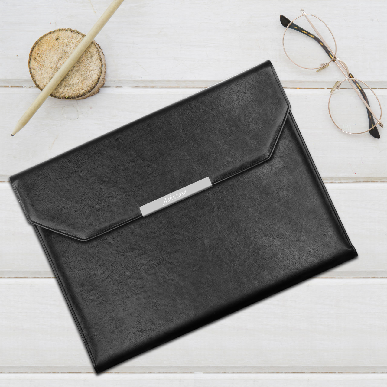 Personalized Quality Leather Laptop Sleeve With Name